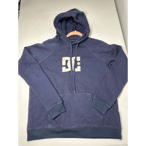 DC Shoes Star Men’s Pullover Hoodie Cotton Blend Navy Blue Size S - Picture 4 of 8